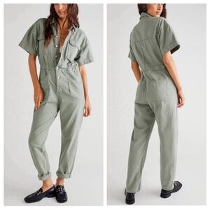Free People We The Free Marci coverall Jumpsuit Light Army Green extra Small